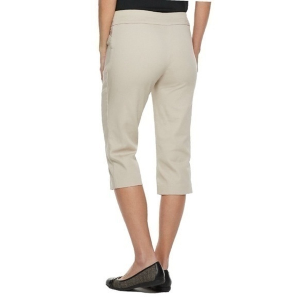 NWT Croft & Barrow Capri Pants Effortless Stretch Comfort Waistband Slimming 24W